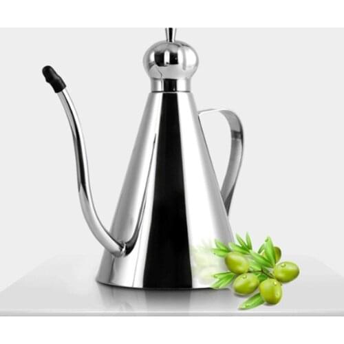 Oil Bottle Storage Non-toxic Teapot Multi Use Vinegar Dispenser With Cover Kitchen Stainless Steel Dustproof Container Seasoning