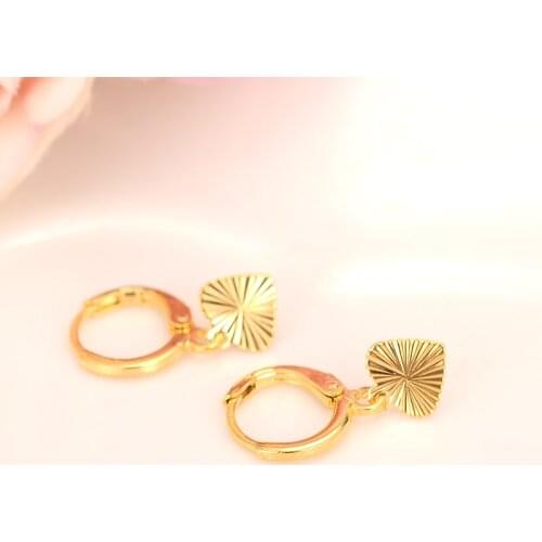 Cute Baby Girls Romantic Earrings Jewelry Gold kids Earrings Wedding New Africa love heart Earring for Women gift dropshipping