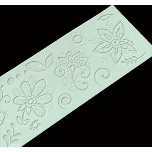 Minsunbak New Silicone Cake Lace Lace Pad Fondant Cake Edge Decoration Sugartools Chocolate Gumpastes Tools