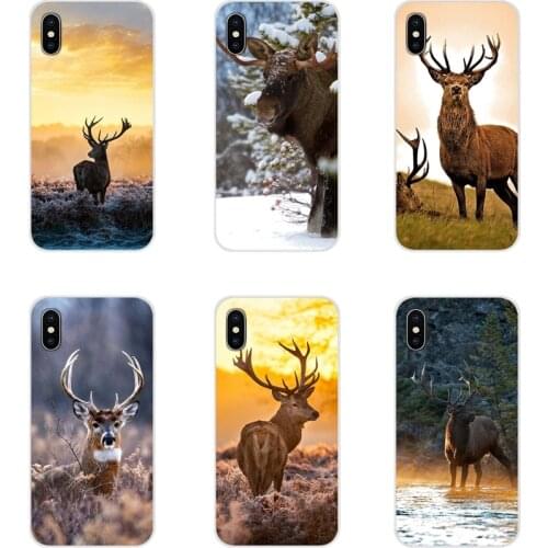 For Xiaomi Mi4 Mi5 Mi5S Mi6 Mi A1 A2 5X 6X 8 9 Lite SE Pro Mi Max Mix 2 3 2S Greatest Wild Elk Deer Soft Transparent Shell Cover