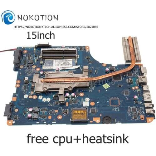 NOKOTION NSWAA LA-5321P For TOSHIBA L500 L505 Motherboard 15 inch free cpu+heatsink fit for LA-5322P FOR TOSHIBA L505D Mainboard