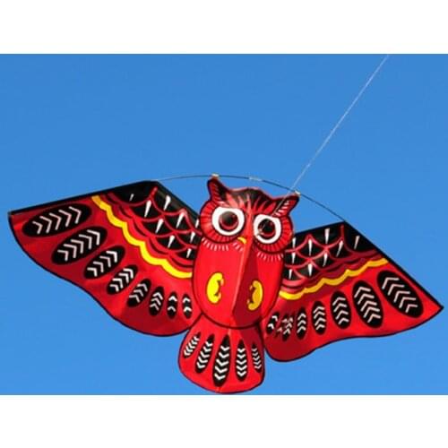 1 PC New Nylon Cartoon Owl Flying Kites For Children Adult Outdoor Fun Sports Toy For Children