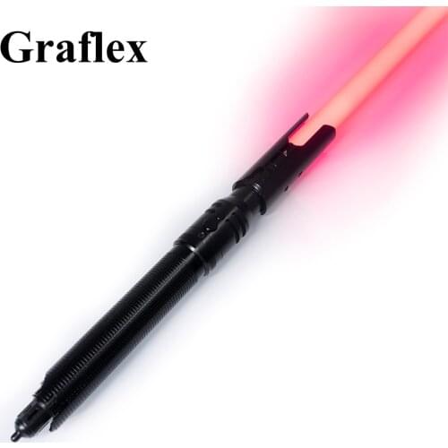 Graflex Fallen Order Saber Variant Lightsaber Black/Gray Metal Hilt Light Sword 9 Sound RGB Infinite Color Changing Neopixel
