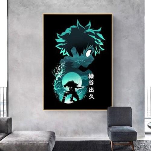 Popular Anime My Hero Academia Canvas Painting Modular Pop Picture Printmaking Modern Art Living Room Bedroom Wall Anime Poster