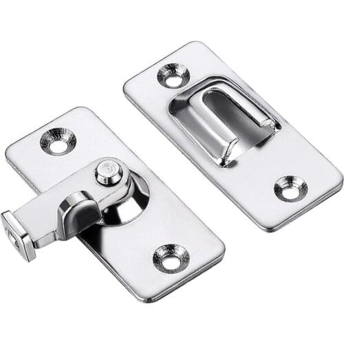 Sliding Door Buckle Stainless Steel 90 Degrees Right Angle Lock Hardware Tools Safety Door Bolt