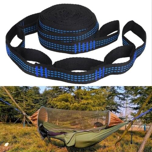 Adjustable 2pcs Hammock Strap Aerial 3M LoopTree Hanging Spare Part Load Portable Outdoor Camping Hammock Belt With Mosquito