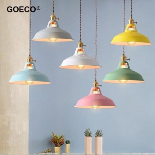 Retro Industrial Colorful Lamp Pendant Light For Restaurant Kitchen Living Room Bedroom Vintage Hanging Light Home Decorative