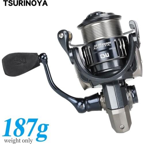 TSURINOYA Ultra-light Carbon Spinning Fishing Reel RANGER 2000S 2500S 3000S 6kg Drag Power 9+1BB Shallow Spool Long Casting Reel