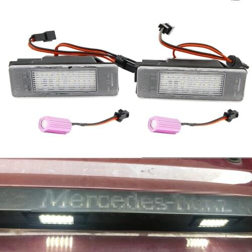 2Pcs Error Free LED License Number Plate Light Lamp for For Mercedes Benz Sprinter 906 / Viano W639 / Vito W639