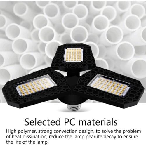 LED Lamp E27 LED Bulb 40/60/80W Garage Light 110V 220V Deform Light for Workshop Warehouse Factory Gym