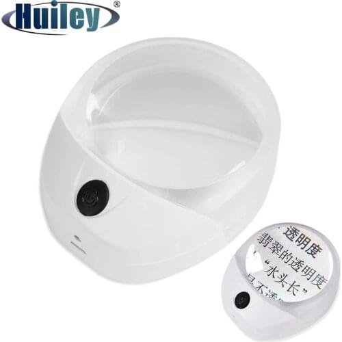 LED Paper Weight Magnifier Table USB Rechargeable Magnifier Paperweight Detachable LED Illuminated Reading Magnifying Glass