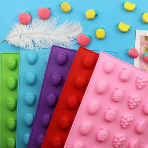 Currently Available Wholesale 25 Even Fruit Chocolate Silicone Mold XG697