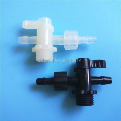 Outdoor large format printer spare parts Flora 3 ways valve/ink bottle cleaning device switch/Ink tube connector 5X3MM 6X4MM