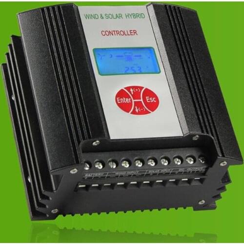 Waterproof 600W24V Wind and Solar Hybrid Street Light Wind Turbine Controller Intelligent Wind Power Generator Charger Upright