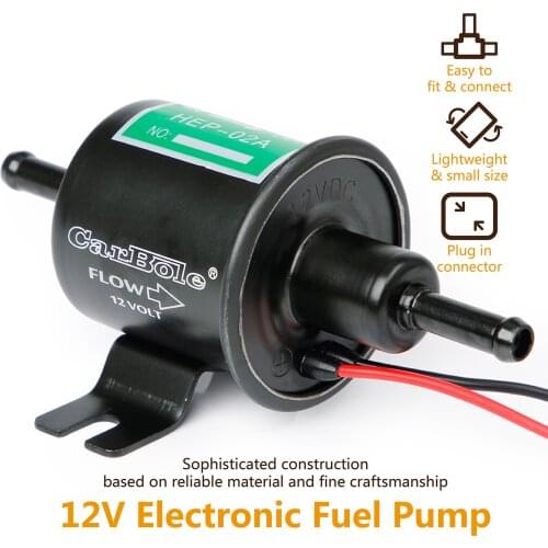 Inline Electric Fuel Pump Diesel Gasoline Pump Low Pressure 2.5-4 PSI 12V HEP-02