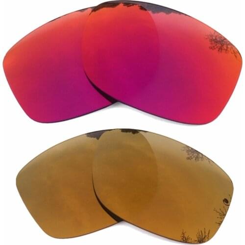 Midnight Sun Mirrored & Bronze Gold Mirrored Polarized Replacement Lenses for Jupiter Squared Frame 100% UVA & UVB