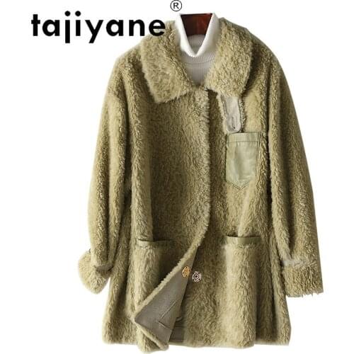 Womens 2021 Winter Coats Real Fur Coat Woman 100% Wool Jackets Female Clothing Korean Style Casaco Feminino TN1622