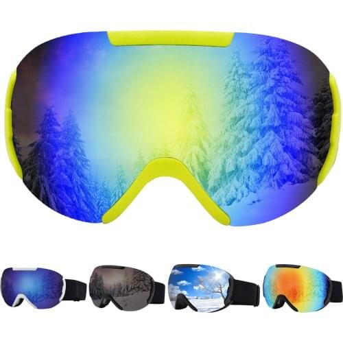 Winter Outdoor Anti-Fog Ski Double-Layer Snowboard Goggles UV Protection Glasses Eyewear Mountaineering Snowboarding Helmet