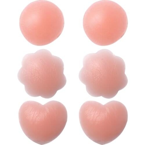1 Pair Cool Reusable Self Adhesive Silicone Breast Nipple Cover Strapless Invisible Bra Pad Pasties Enhancers Breast
