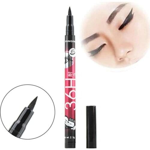 1pc Women Makeup Brush Black Eyeliner Pencil Waterproof Liquid Eye Liner Pencil Pen Eye Pencil Long Lasting Beauty Cosmetic Tool