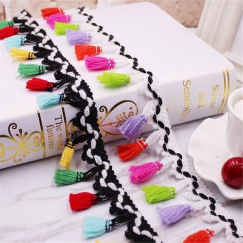 1yard(0.9meter) Lace Tassel Trim Fringe Hanging Fabric Ribbon For Clothing scarf luggage hat accessories