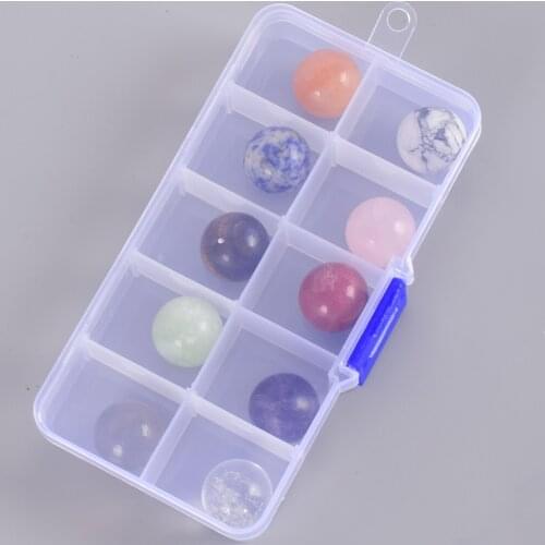 10 pieces/box Crystal Balls Natural Stone Sphere 18 mm Undrill Gemstone Bead Rock Mineral Healing Meditation For Feng Shui Decor