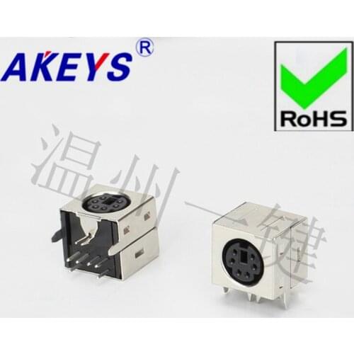 10 PCS MDC-6-19b square large keyboard plug DIN socket S terminal package 6-pin six-core socket master