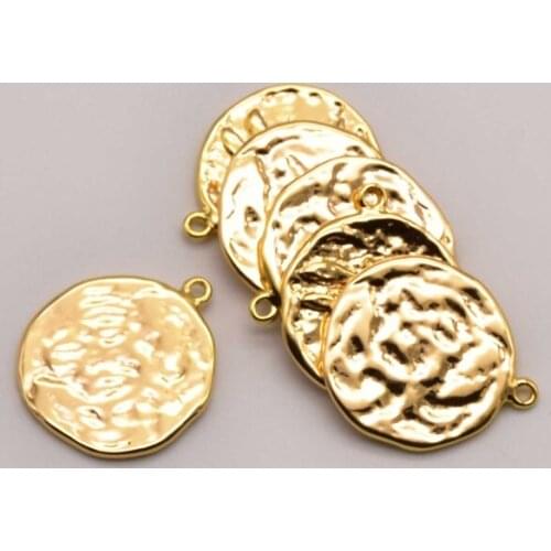 18K Brass Gold Plated Dragonfly Pattern Tag Bulk Items Wholesale Lots For Making Necklace Jewelry JA0205