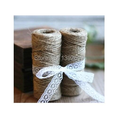 20000 Meters (200 Rolls) Rustic Wedding Jute Twine Rolls Wedding Supplies Hang tag Twine Rustic Packaging