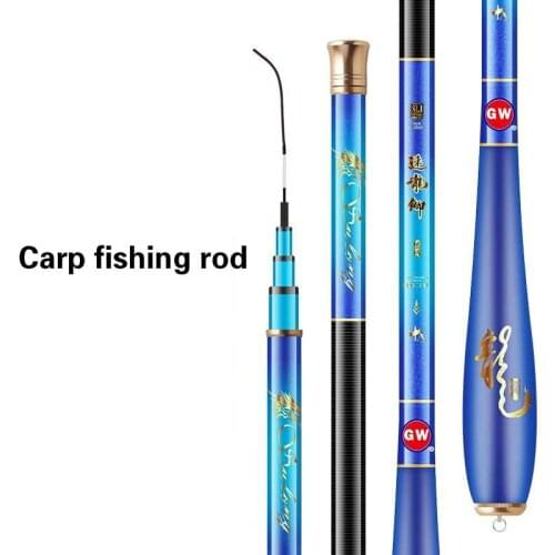 3.6m 3.9m 4.5m 4.8m 5.4m Carp Fishing Rod Long Section High Carbon Fiber Hand Olta Super Light Taiwan Fishing Canne De Pesca
