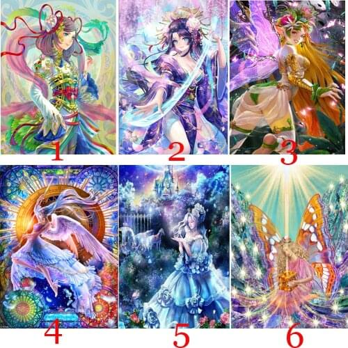 Girl 5D DIY Diamond Painting Round Square Drill Poured Glue Embroidery Diamond Cross Stitch Mosaic Rhinestone Home Decor