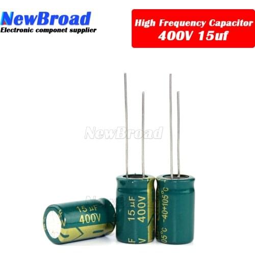 10PCS Aluminum electrolytic capacitor 400V 15UF high frequency low resistance long life 15UF 400V 10*17 10*13 13*17 8*16MM