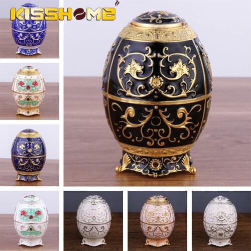 10*7.5CM Willow European Style Automatic Toothpick Box Fashion Egg Metal Vintage Toothpicks Holder Toothpick Dispenser Boxes