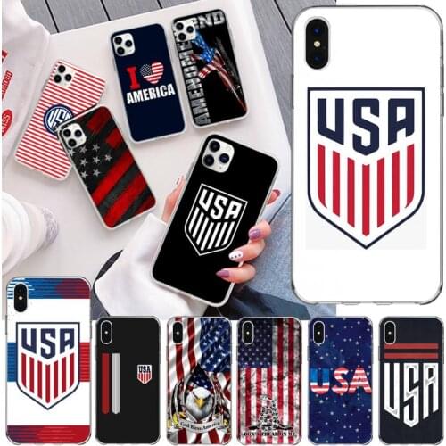America USA Flag Phone Case For iphone 12 11 Pro Max Mini XS Max 8 7 6 6S Plus X 5S SE 2020 XR Silicone Soft Cover
