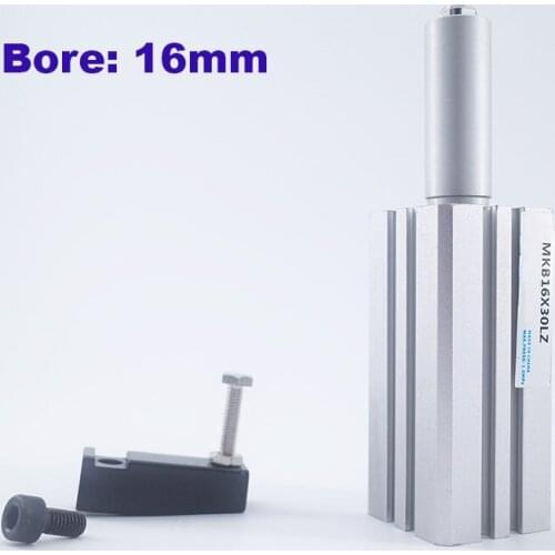 Double acting clockwise counterclockwise rotary clamp cylinder MKB arm 16mm bore 10/20/30mm stroke pneumatic clamping cylinders