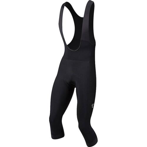 Interval Pro Boutique Sports 3/4 Black Summer Bib pants With High density Pad High quality fabric flatlock cycling bib pants