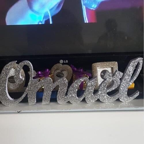 Glittered Name word signs Kids Personalized Wooden Name Signs