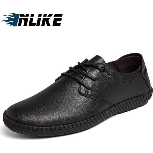 INLIKE Luxury Brand Leather Shoes Men Loafers Coiffeur Mens Casual Shoes Hot Sale Work Shoes