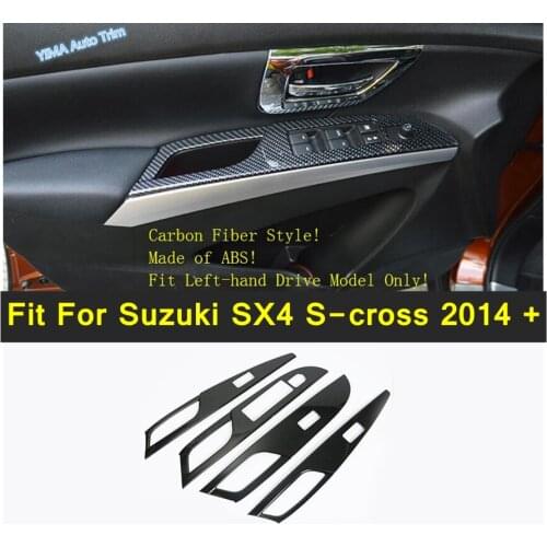Lapetus ABS Car Styling Inner Door Armrest Window Glass Lift Button Panel Cover Trim Fit For Suzuki SX4 S-cross 2014 - 2020