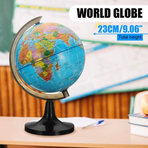 14CM World Globe Map Rotating Stand World Earth Globe Map School Geography Educational Kids Exploring Home Decor