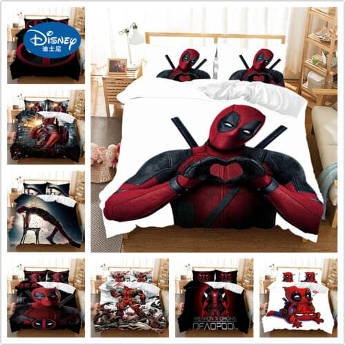 Disney Deadpool 3D bedding set bed Duvet Cover set comforter bedding sets bedclothes bed linen bedding set no sheet