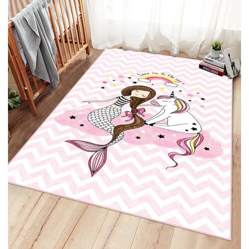Pony figure carpet kids room carpet play mat educational cloudy living room