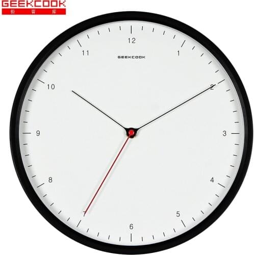 Nordic Design Creative Wall Clocks Metal Minimalist Black White Silent Simple Modern Scale Nordic Style Home Wall Clock C5T084