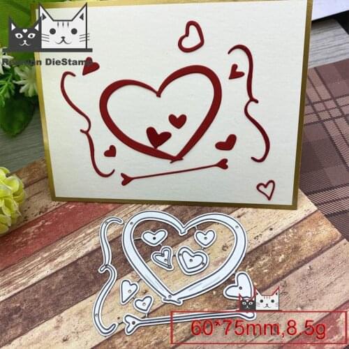 Reunion Heart Dies Love Metal Cutting Dies 2020 New Stitched Stencil for DIY Scrapbooking Paper Cards Embossing Diecut Craft