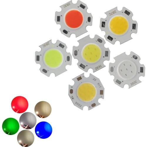 Big promotion 20mm 11mm Round LED COB Light Source Module 3W 5W 7W Warm Nature White R G B COB bulb Flip chips for spot light
