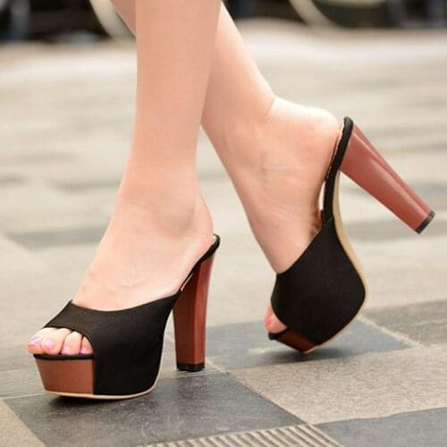 Sexy High heels Plus size 33-48 Gladiator Sandals Women Shoes Tenis Feminino Summer Open toe Home Beach Slippers Chanclas 1009