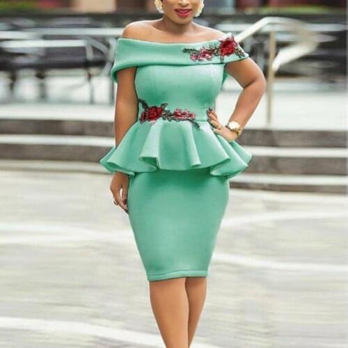 Off Shoulder Prom Dresses Knee Length Formal Gowns Ruffles Tulle Evening dress Appliques Cocktail Party Dress Arabic Aso Ebi