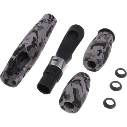 Portable Baitcasting Rod EVA Handle Kit DIY Fishing Rod Building Soft Handle and Reel Seat Replacement