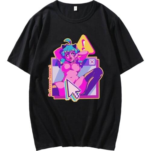 Comics Sexy Waifu T-shirt Otaku Lewd Hentai Cute Girl Anime Pattern Sweatshirts Male Funny T Shirt Female Fashion Street Tshirt