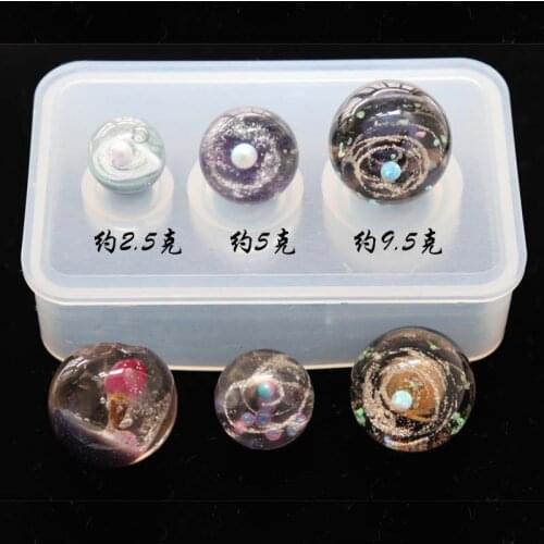 Transparent Silicone Mould Resin Decorative Craft DIY Different sizes universe ball shpe Type epoxy resin molds for jewelry